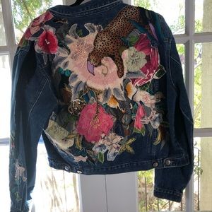 GORGEOUS custom embroidered denim jacket